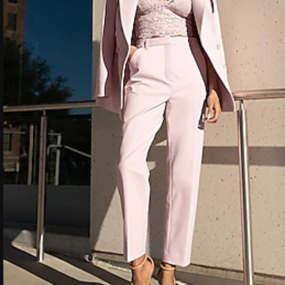 Super High Waisted Cropped Straight Pants